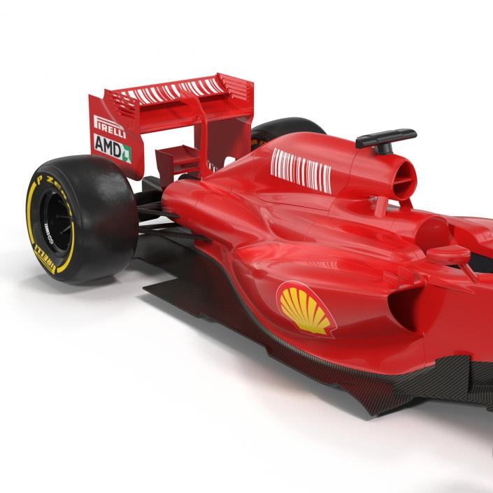 3D Formula One Car Rigged Red