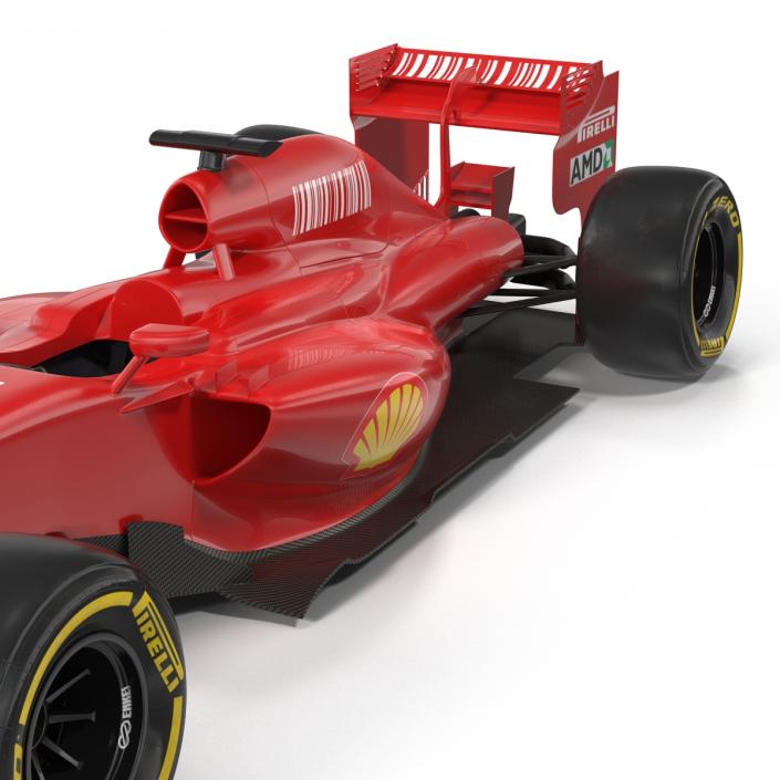 3D Formula One Car Rigged Red