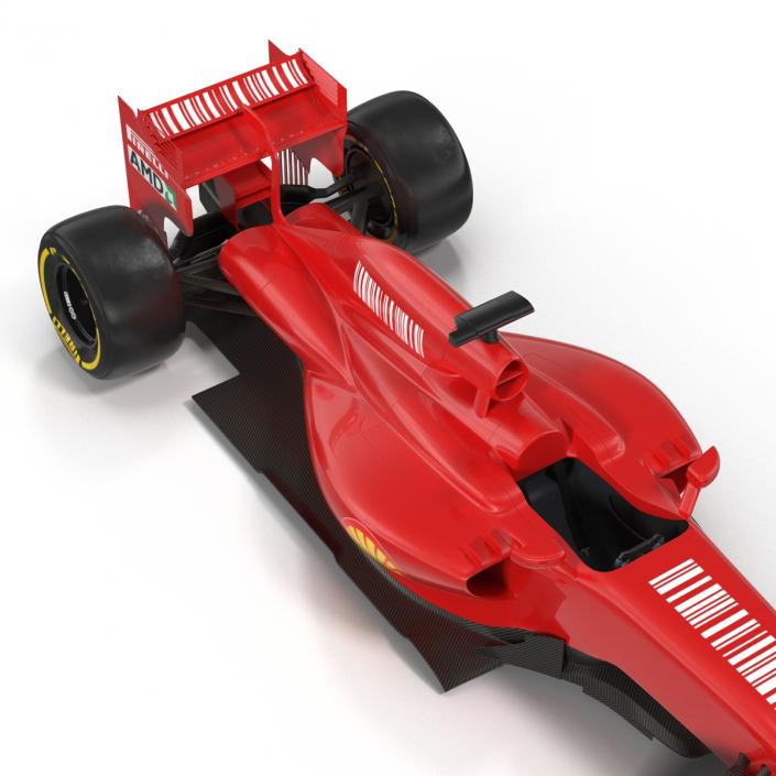 3D Formula One Car Rigged Red