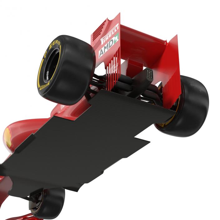 3D Formula One Car Rigged Red