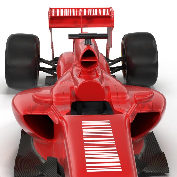 3D Formula One Car Rigged Red