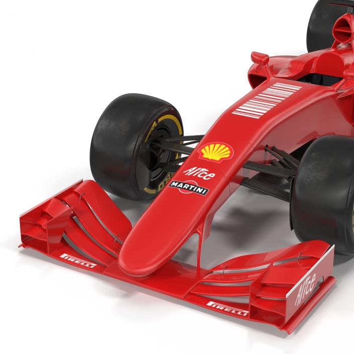 3D Formula One Car Rigged Red