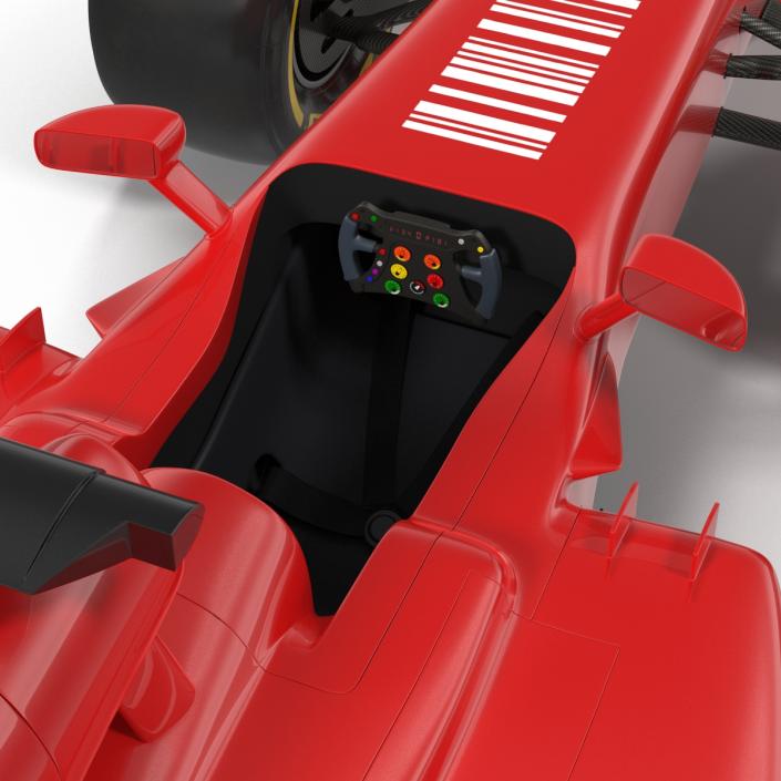 3D Formula One Car Rigged Red