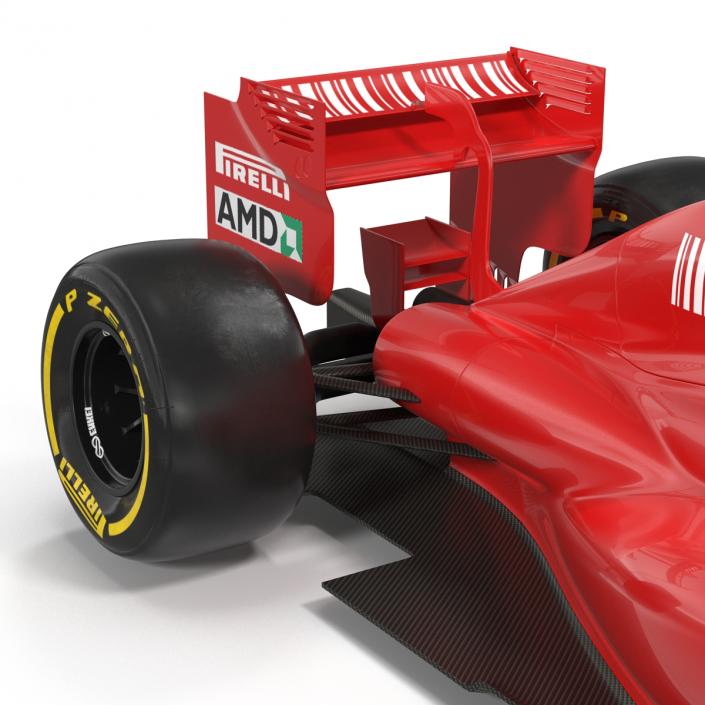 3D Formula One Car Rigged Red