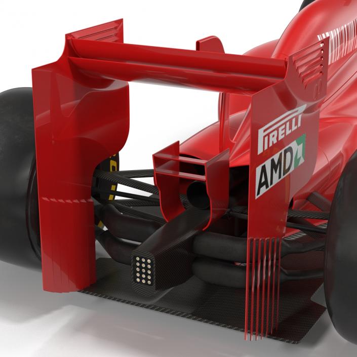 3D Formula One Car Rigged Red