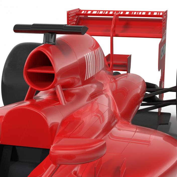 3D Formula One Car Rigged Red