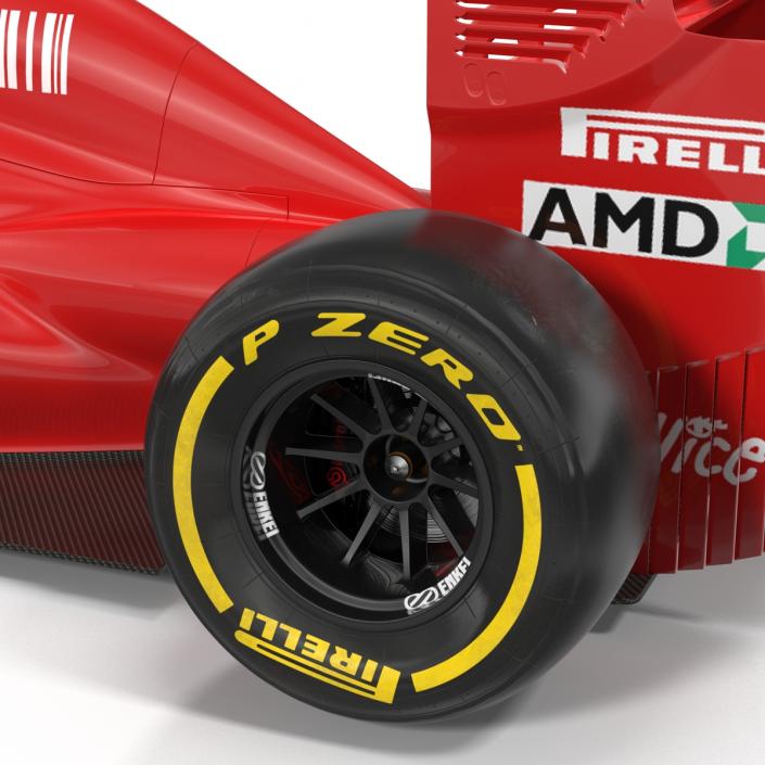 3D Formula One Car Rigged Red