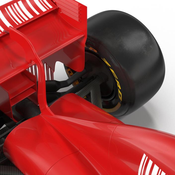 3D Formula One Car Rigged Red