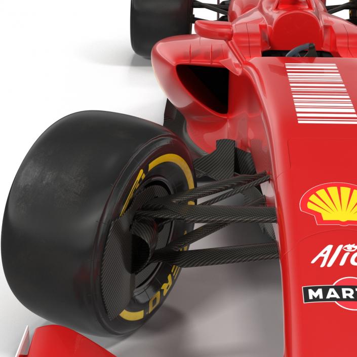 3D Formula One Car Rigged Red