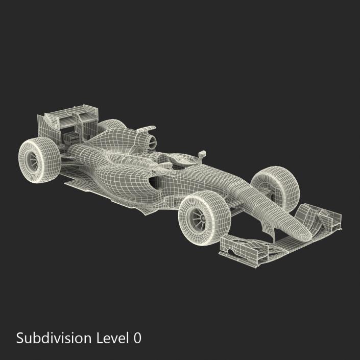 3D Formula One Car Rigged Red