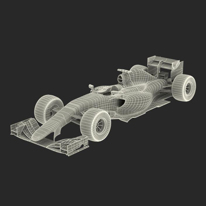 3D Formula One Car Rigged Red