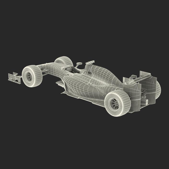 3D Formula One Car Rigged Red