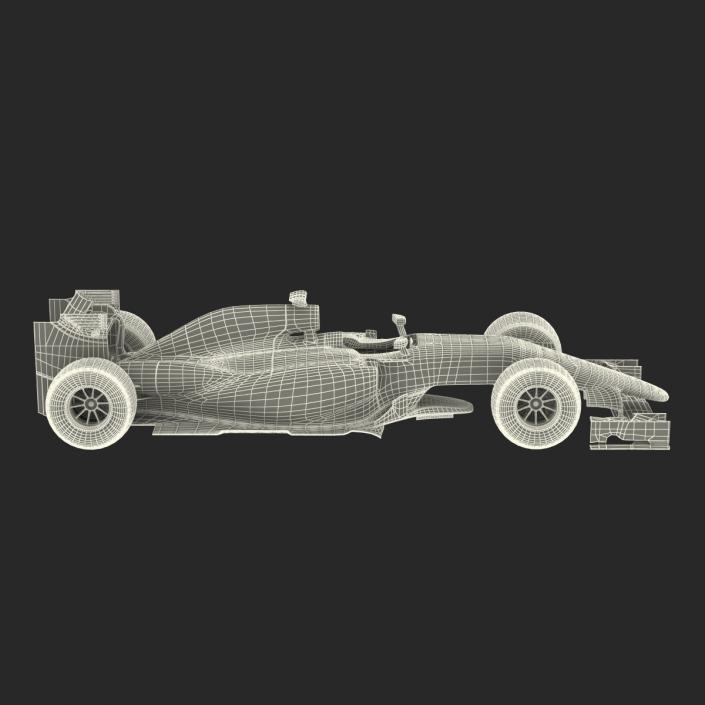 3D Formula One Car Rigged Red