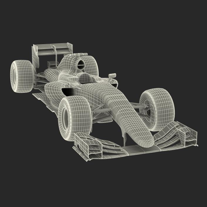 3D Formula One Car Rigged Red