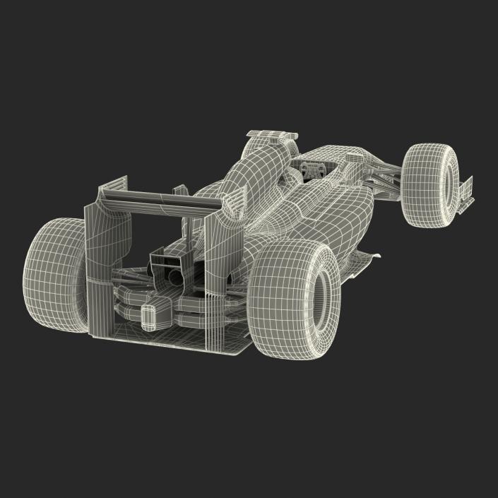 3D Formula One Car Rigged Red