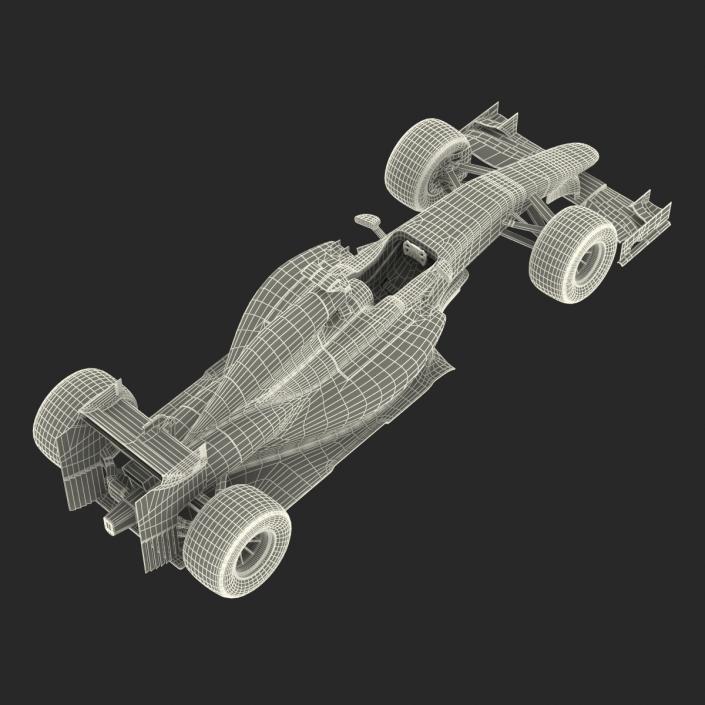 3D Formula One Car Rigged Red