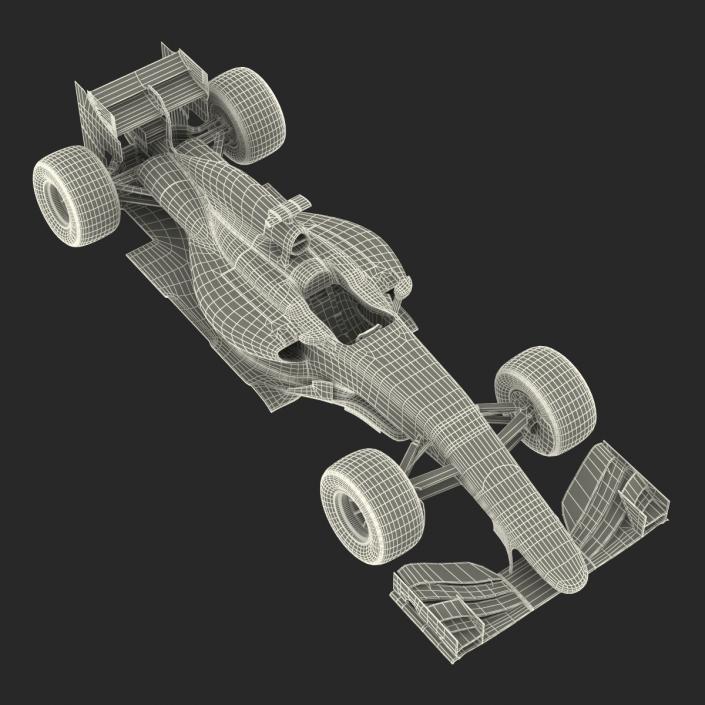 3D Formula One Car Rigged Red