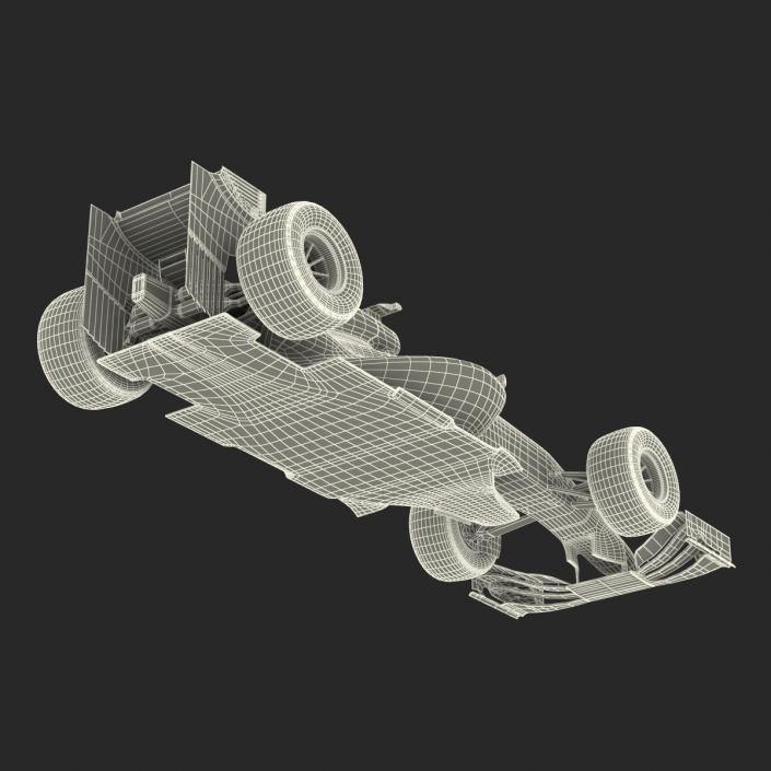 3D Formula One Car Rigged Red