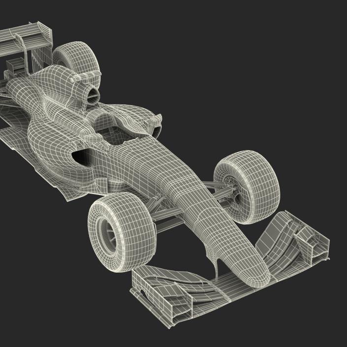 3D Formula One Car Rigged Red