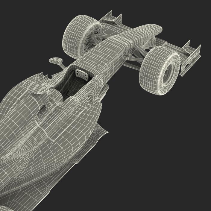 3D Formula One Car Rigged Red