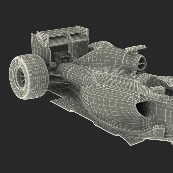 3D Formula One Car Rigged Red