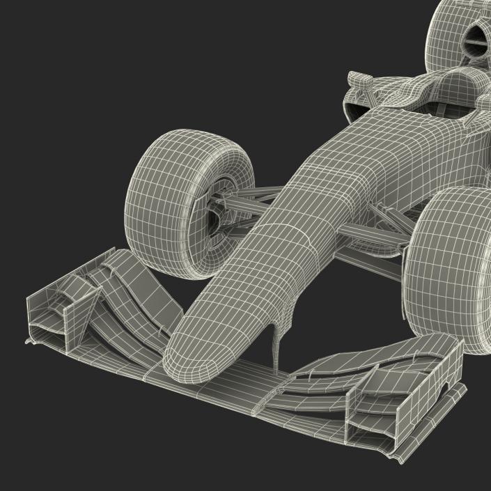 3D Formula One Car Rigged Red