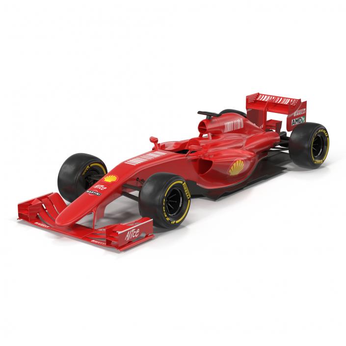 Formula One Car Red 3D model