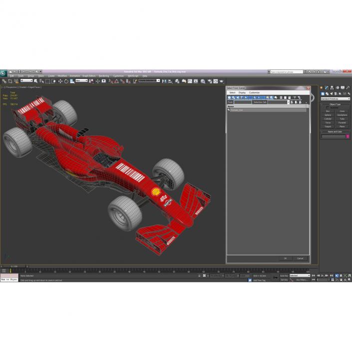 Formula One Car Red 3D model