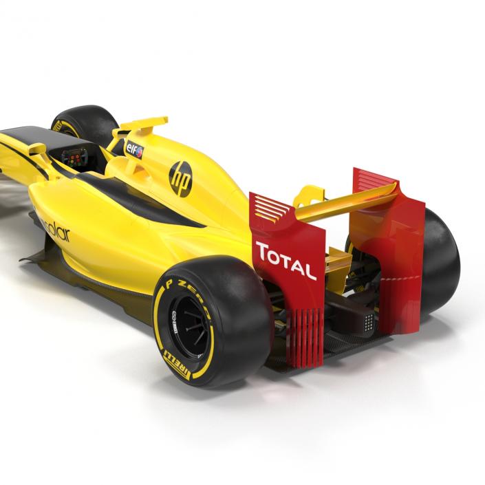 Formula One Car Yellow 3D