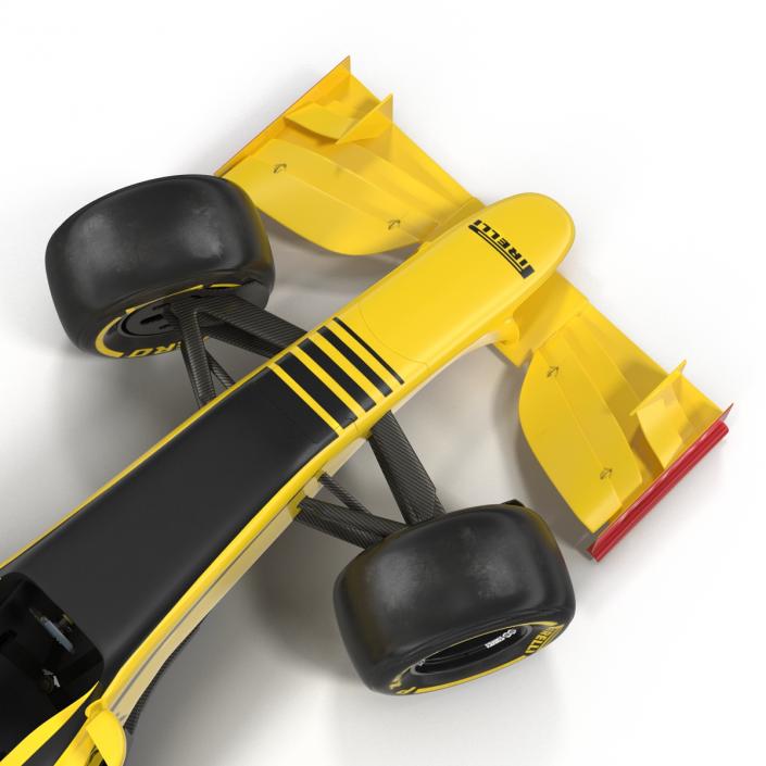 Formula One Car Yellow 3D