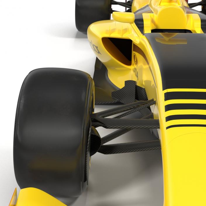 Formula One Car Yellow 3D