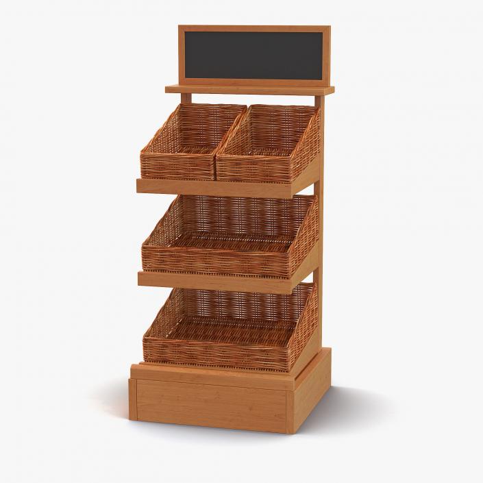 3D Bakery Display Shelves Collection model