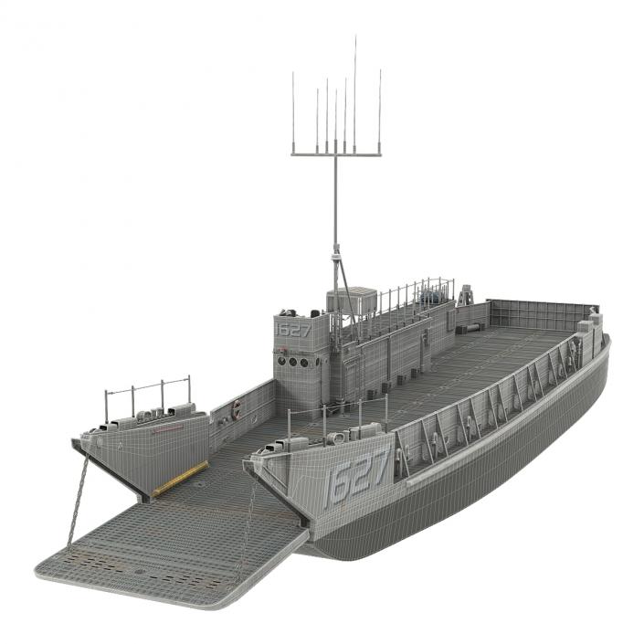 Landing Craft Utility Class 1627 Rigged 3D model