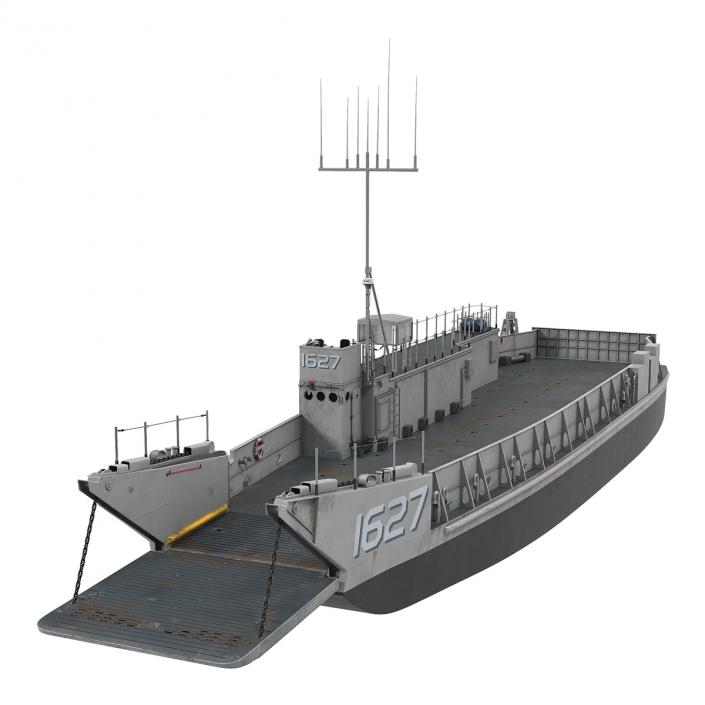 Landing Craft Utility Class 1627 Rigged 3D model