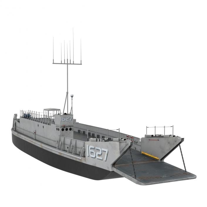 Landing Craft Utility Class 1627 Rigged 3D model