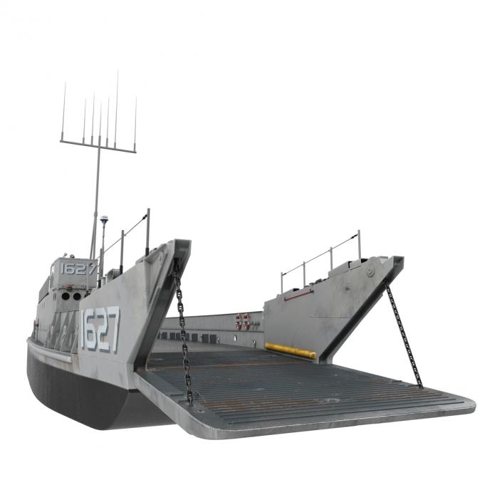 Landing Craft Utility Class 1627 Rigged 3D model