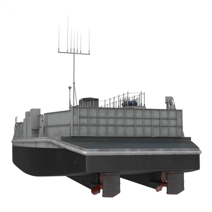 Landing Craft Utility Class 1627 Rigged 3D model