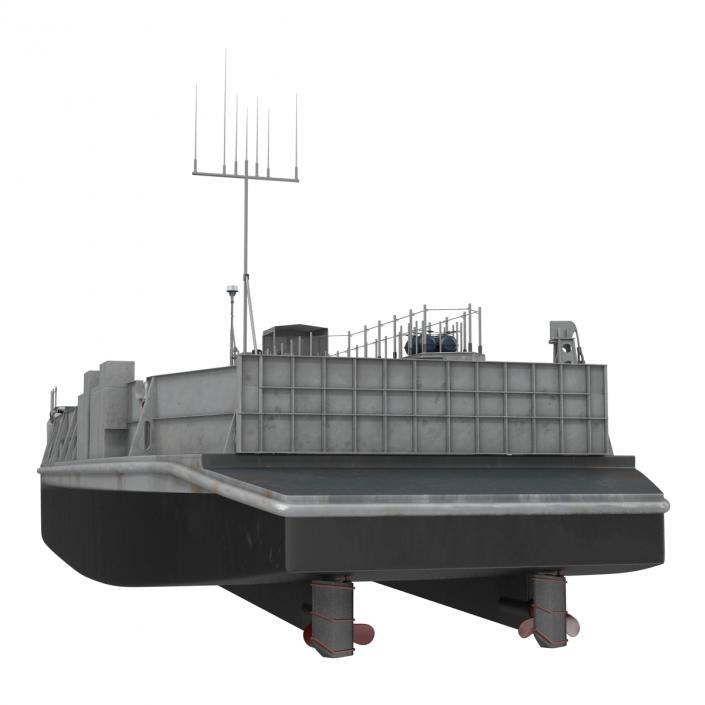 Landing Craft Utility Class 1627 Rigged 3D model