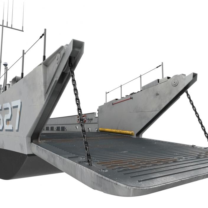 Landing Craft Utility Class 1627 Rigged 3D model