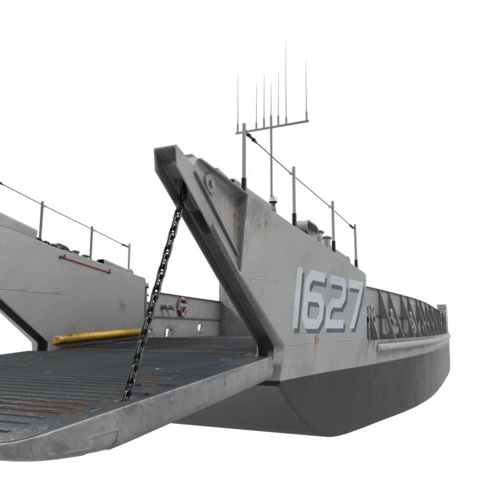 Landing Craft Utility Class 1627 Rigged 3D model