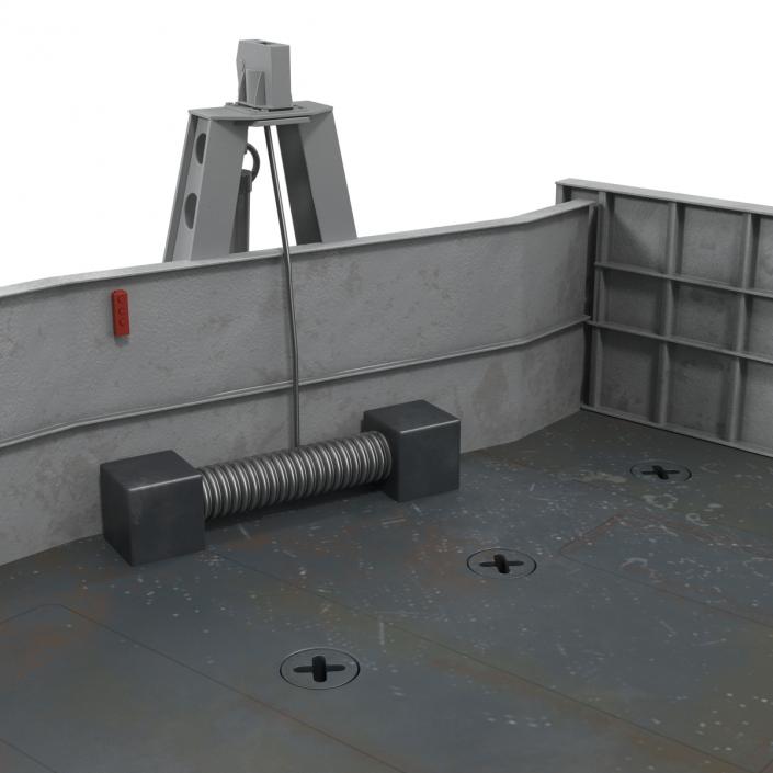 Landing Craft Utility Class 1627 Rigged 3D model