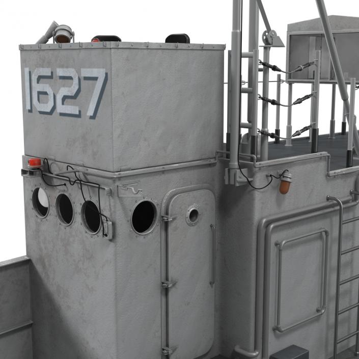 Landing Craft Utility Class 1627 Rigged 3D model