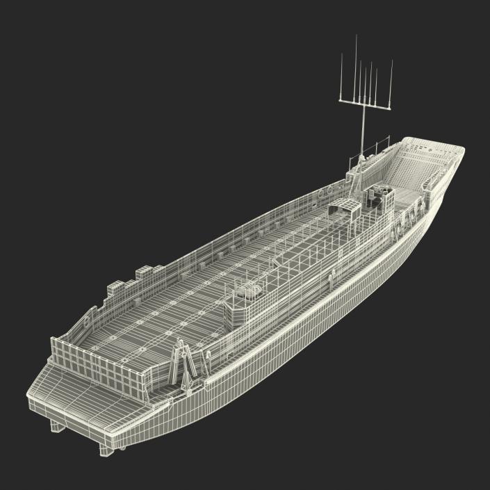 Landing Craft Utility Class 1627 Rigged 3D model