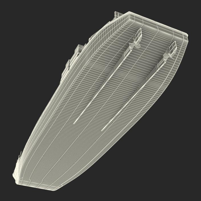 Landing Craft Utility Class 1627 Rigged 3D model