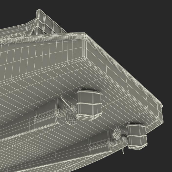 Landing Craft Utility Class 1627 Rigged 3D model