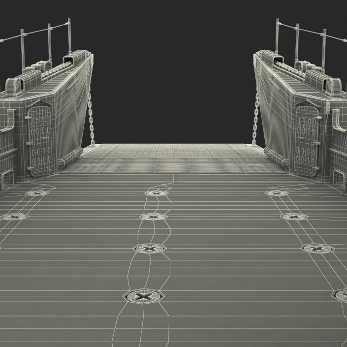 Landing Craft Utility Class 1627 Rigged 3D model