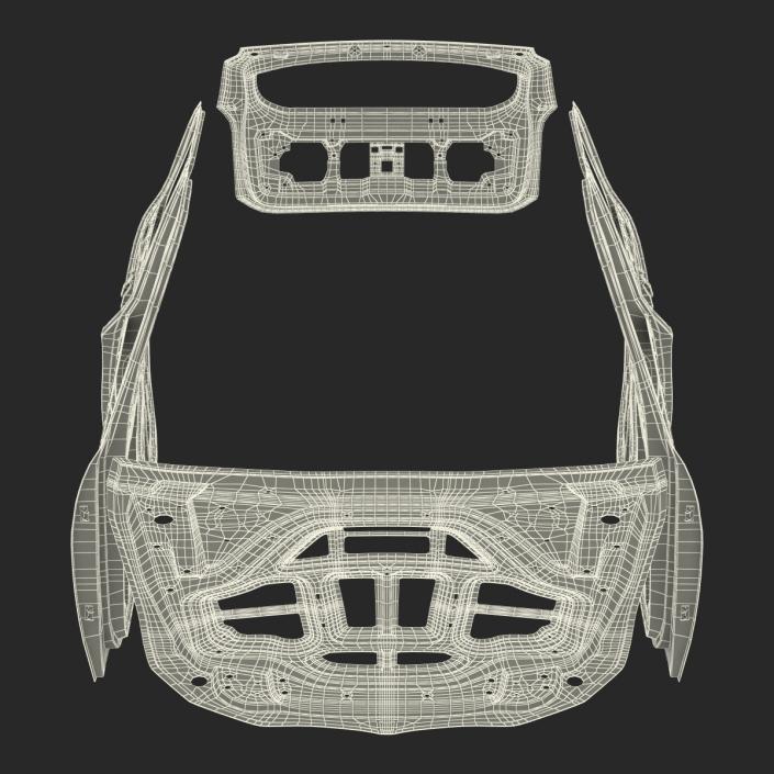 3D SUV Doors Hood and Trunk Rigged