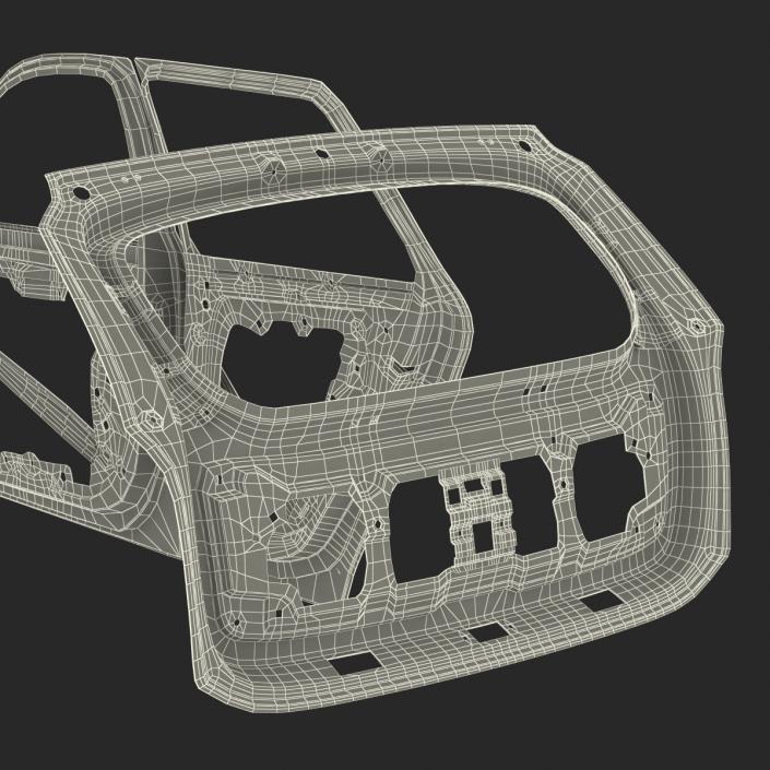 3D SUV Doors Hood and Trunk Rigged