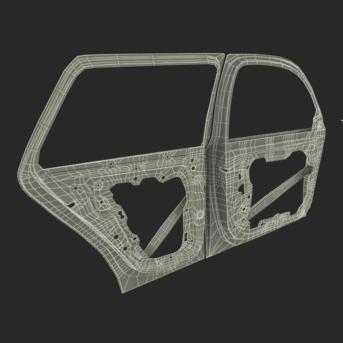 3D SUV Doors Hood and Trunk Rigged