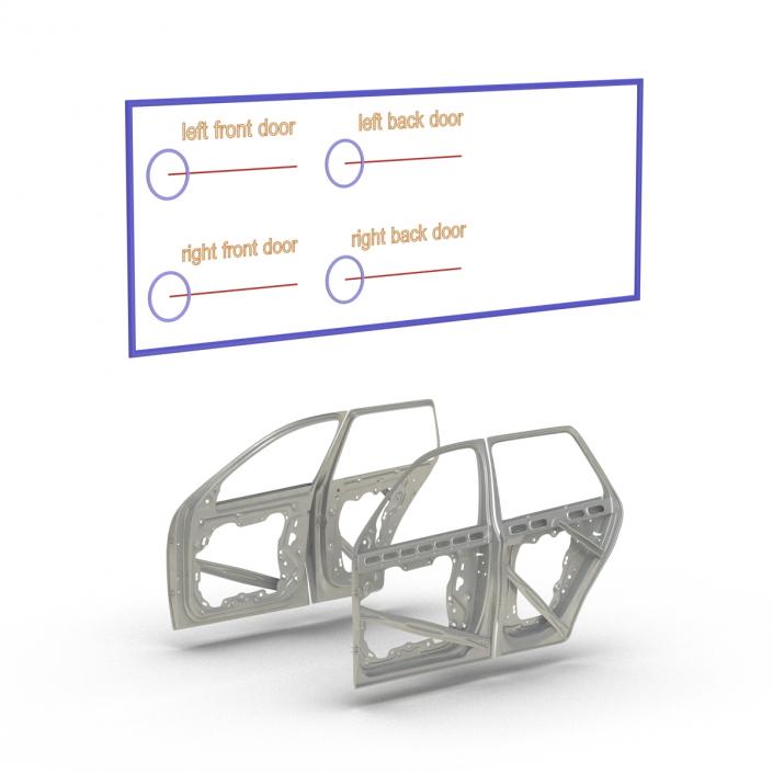 3D SUV Doors Rigged